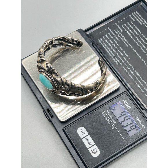 Carolyn Pollack Cuff Bracelet Relios Sterling Silver Bracelet Blue Larimar Stone - Picture 11 of 12